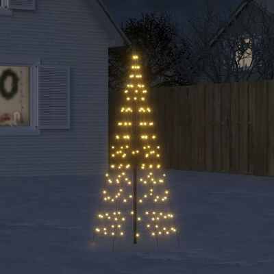 vidaXL meleg fehér karácsonyfa lámpa zászlórúdon 200 LED-del 180 cm