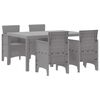 vidaXL Kert &eacute;tkező szett 5 pcs Vil&aacute;gossz&uuml;rke Polt rattan