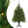 vidaXL Kar&aacute;csonyfa 150 LED-del &aacute;llv&aacute;nnyal Z&ouml;ld 120 cm PE
