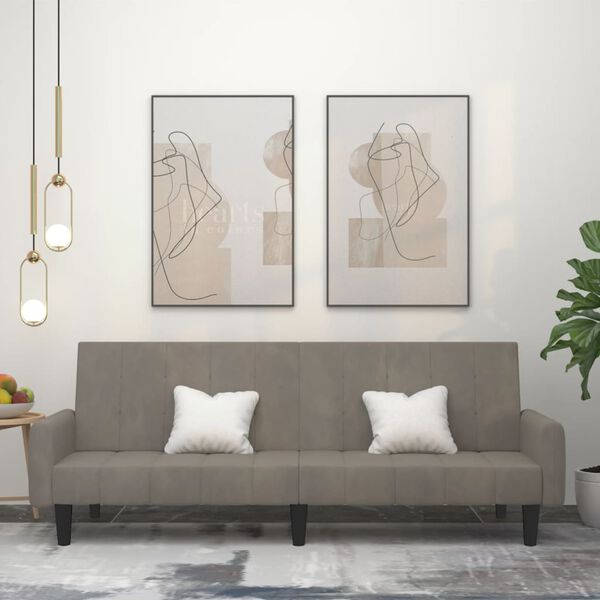 vidaXL k&eacute;tszem&eacute;lyes vil&aacute;gossz&uuml;rke b&aacute;rsony kanap&eacute;&aacute;gy