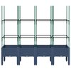 vidaXL kékszürke polipropilén rácsos kerti ültetőláda 160 x 40 x 142,5 cm