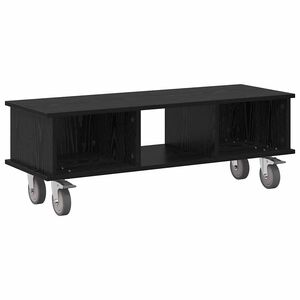 vidaXL TV &aacute;llv&aacute;ny 100 x 35 x 35 cm Fekete t&ouml;lgy Szerelt Fa