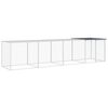 vidaXL antracitsz&uuml;rke horganyzott ac&eacute;l ty&uacute;kketrec tetővel 403x98x90 cm