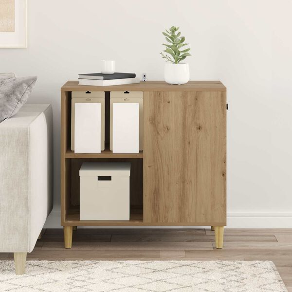 vidaXL Macska H&aacute;z Műv&eacute;szi t&ouml;lgy 72 x 42,5 x 70 cm Faanyag