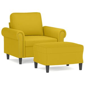 vidaXL s&aacute;rga b&aacute;rsony kanap&eacute;fotel l&aacute;btart&oacute;val 60 cm
