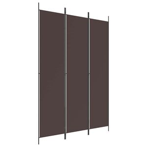 vidaXL 3 paneles barna sz&ouml;vet parav&aacute;n 150x220 cm