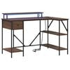 vidaXL Asztal Barna T&ouml;lgy 120 x 79 x 86,5 cm Szerelt Fa