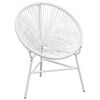 vidaXL feh&eacute;r polyrattan h&aacute;l&oacute;s kerti kagyl&oacute;sz&eacute;k