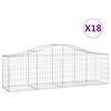 vidaXL 18 db &iacute;ves horganyzott vas gabion kos&aacute;r 200x50x60/80 cm