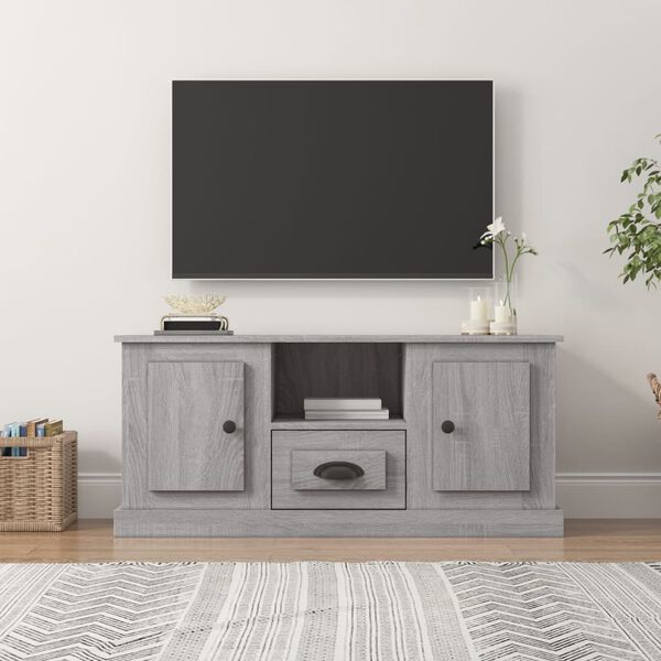 vidaXL sz&uuml;rke sonoma sz&iacute;nű szerelt fa TV-szekr&eacute;ny 100x35,5x45 cm