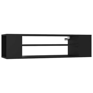 vidaXL fekete szerelt fa f&uuml;ggő TV-szekr&eacute;ny 100 x 30 x 26,5 cm