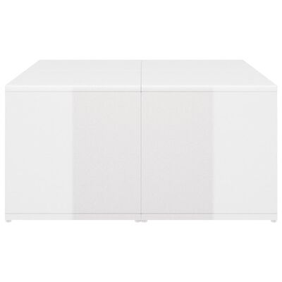 vidaXL 4 db magasfényű fehér forgácslap dohányzóasztal 33 x 33 x 33 cm