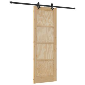 vidaXL Cs&uacute;sz&oacute; ajt&oacute; ORKDAL 73,5 x 211 cm T&ouml;m&ouml;r Fenyőfa Term&eacute;szetes