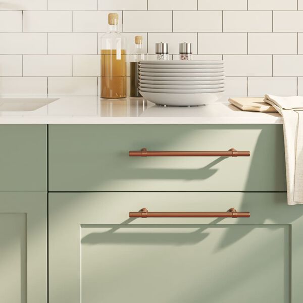 vidaXL 10 db bronz rozsdamentes ac&eacute;l szekr&eacute;nyfoganty&uacute; 192 mm