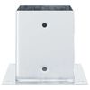 vidaXL 4 db horganyzott acélból oszlopalapok négyzet alakúak 121x121mm