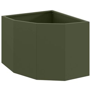 vidaXL Sarok Vir&aacute;gtart&oacute; Oliva z&ouml;ld 45 x 45 x 35 cm Ac&eacute;l