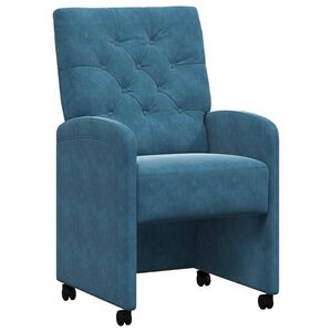 vidaXL Kerekes &Eacute;tkező Sz&eacute;kek 2 db B&aacute;rsony K&eacute;k 58 x 67 x 97 cm
