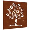 vidaXL famint&aacute;s corten ac&eacute;l kerti fald&iacute;sz 55 x 55 cm