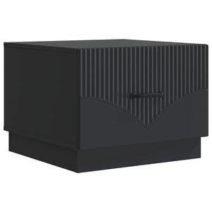 vidaXL Doh&aacute;nyz&oacute;asztal fi&oacute;kkal Fekete 49 x 50 x 37 cm Szerelt Fa