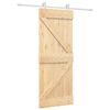 vidaXL Cs&uacute;sz&oacute; ajt&oacute; Term&eacute;szetes &eacute;s Feh&eacute;r 80 x 210 cm T&ouml;m&ouml;r Fenyőfa