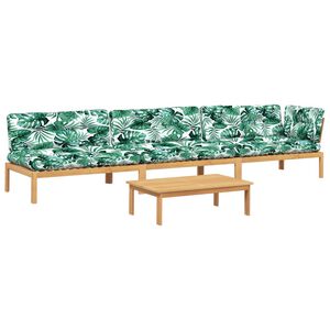 vidaXL 4 r&eacute;szes t&ouml;m&ouml;r ak&aacute;cfa kerti raklap &uuml;lőgarnit&uacute;ra p&aacute;rn&aacute;val