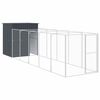 vidaXL antracitsz&uuml;rke horganyzott ac&eacute;l kutyakennel 165x659x181 cm