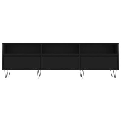 vidaXL fekete szerelt fa TV-szekrény 150 x 30 x 44,5 cm