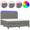 vidaXL s&ouml;t&eacute;tsz&uuml;rke sz&ouml;vet rug&oacute;s &eacute;s LED-es &aacute;gy matraccal 180 x 200 cm