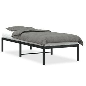 vidaXL fekete f&eacute;m &aacute;gykeret 75 x 190 cm