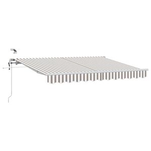 vidaXL Beh&uacute;zhat&oacute; napellenző Vil&aacute;gossz&uuml;rke &eacute;s feh&eacute;r 300 x 250 cm