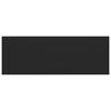 vidaXL Ablakp&aacute;rk&aacute;ny Fekete fa erezetű 120 x 50 x 4,5 cm PVC