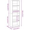 vidaXL betonsz&uuml;rke szerelt fa k&ouml;nyvespolc 60 x 30 x 189 cm