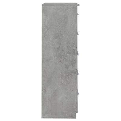 vidaXL betonszürke forgácslap fiókos szekrény 71 x 35 x 108 cm