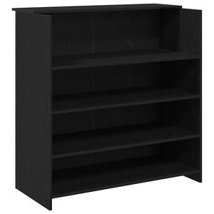 vidaXL fekete t&ouml;lgyfa recepci&oacute;sasztal 100 x 50 x 103,5 cm