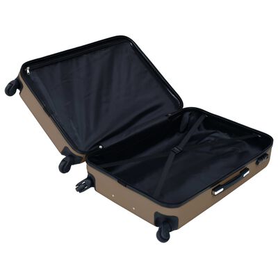 vidaXL 2 db barna ABS keményfalú gurulós bőrönd