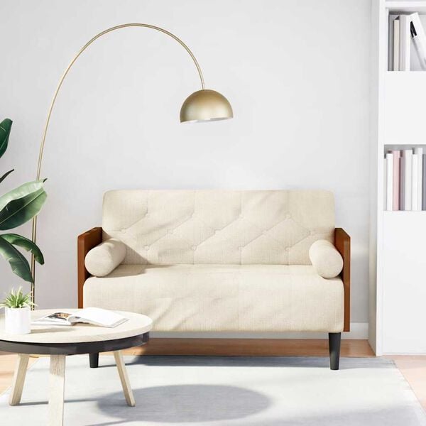 vidaXL v&aacute;szonb&oacute;l loveseat kanap&eacute; p&aacute;rn&aacute;kkal 110 cm