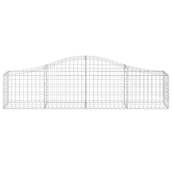 vidaXL 25 db íves horganyzott vas gabion kosár 200x30x40/60 cm