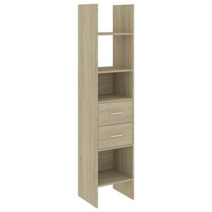 vidaXL sonoma t&ouml;lgy sz&iacute;nű szerelt fa k&ouml;nyvszekr&eacute;ny 40 x 35 x 180 cm