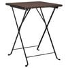 vidaXL barna &ouml;sszecsukhat&oacute; polyrattan bisztr&oacute;asztal 55 x 54 x 71 cm