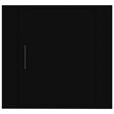 vidaXL fekete falra szerelhető éjjeliszekrény 50 x 30 x 47 cm