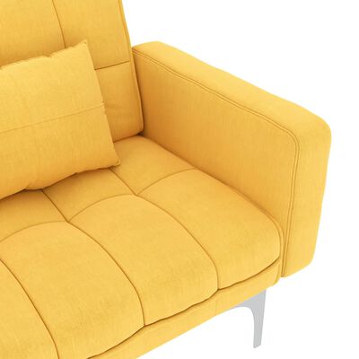 vidaXL sárga szövet kanapéágy