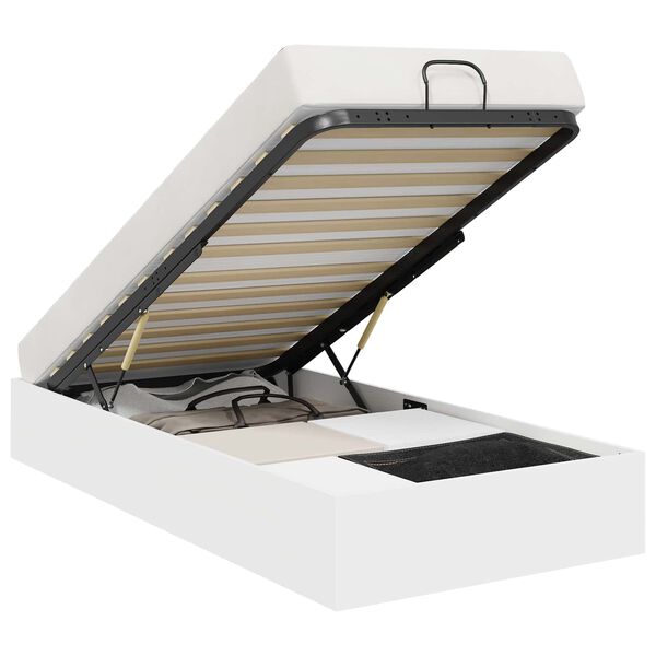 vidaXL Ottom&aacute;n &Aacute;gykeret t&aacute;rol&oacute;val Feh&eacute;r 80,5 x 200 cm M&eacute;rn&ouml;ki fa