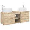 vidaXL F&uuml;rdőszoba b&uacute;tor szett 3 db Sonoma T&ouml;lgy 49,5 x 44,5 x 66 cm