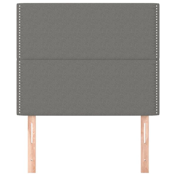 vidaXL sötétszürke szövet fejtámla 80x5x118/128 cm