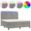 vidaXL vil&aacute;gossz&uuml;rke b&aacute;rsony rug&oacute;s &eacute;s LED-es &aacute;gy matraccal 160x200 cm