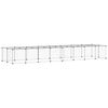 vidaXL 36 paneles fekete ac&eacute;l kis&aacute;llatketrec ajt&oacute;val 280 x 70 x 35 cm
