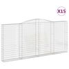 vidaXL 15 db &iacute;ves horganyzott vas gabion kos&aacute;r 400x30x180/200 cm