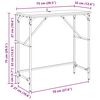 vidaXL Konzolasztal Fekete t&ouml;lgy 75 x 32 x 75 cm Faanyag