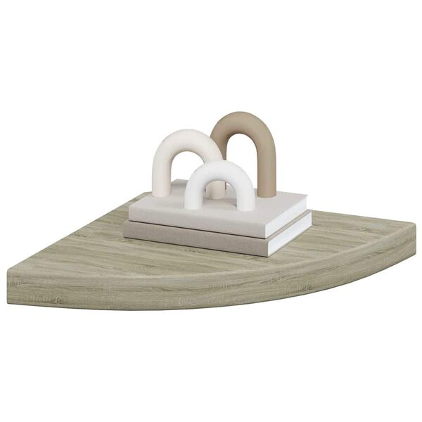 vidaXL 2 db t&ouml;lgysz&iacute;nű MDF lebegő sarokpolc 35 x 35 x 3,8 cm