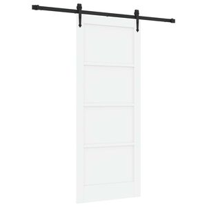 vidaXL Cs&uacute;sz&oacute; ajt&oacute; ORKDAL 83 x 202 cm T&ouml;m&ouml;r Fenyőfa Feh&eacute;r &eacute;s Fekete